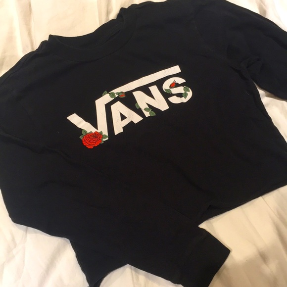 Vans cropped long sleeve top🥀🌹 - Picture 1 of 2